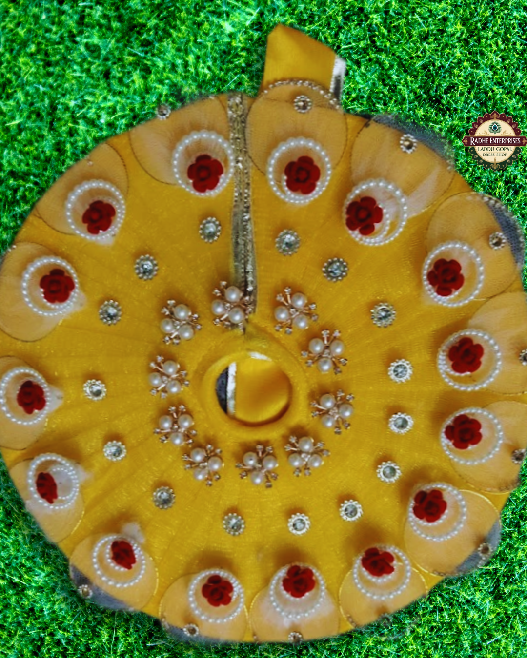 6 NO LADDU GOPAL JI DRESS WITH MUKUT IN YELLOW COLOUR