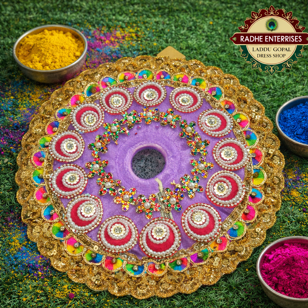 PURPLE COLOUR HOLI SPECIAL LADDU GOPAL JI DRESS